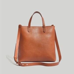 Madewell The Zip-Top Transport Crossbody Bag in English Saddle Brown Leather
